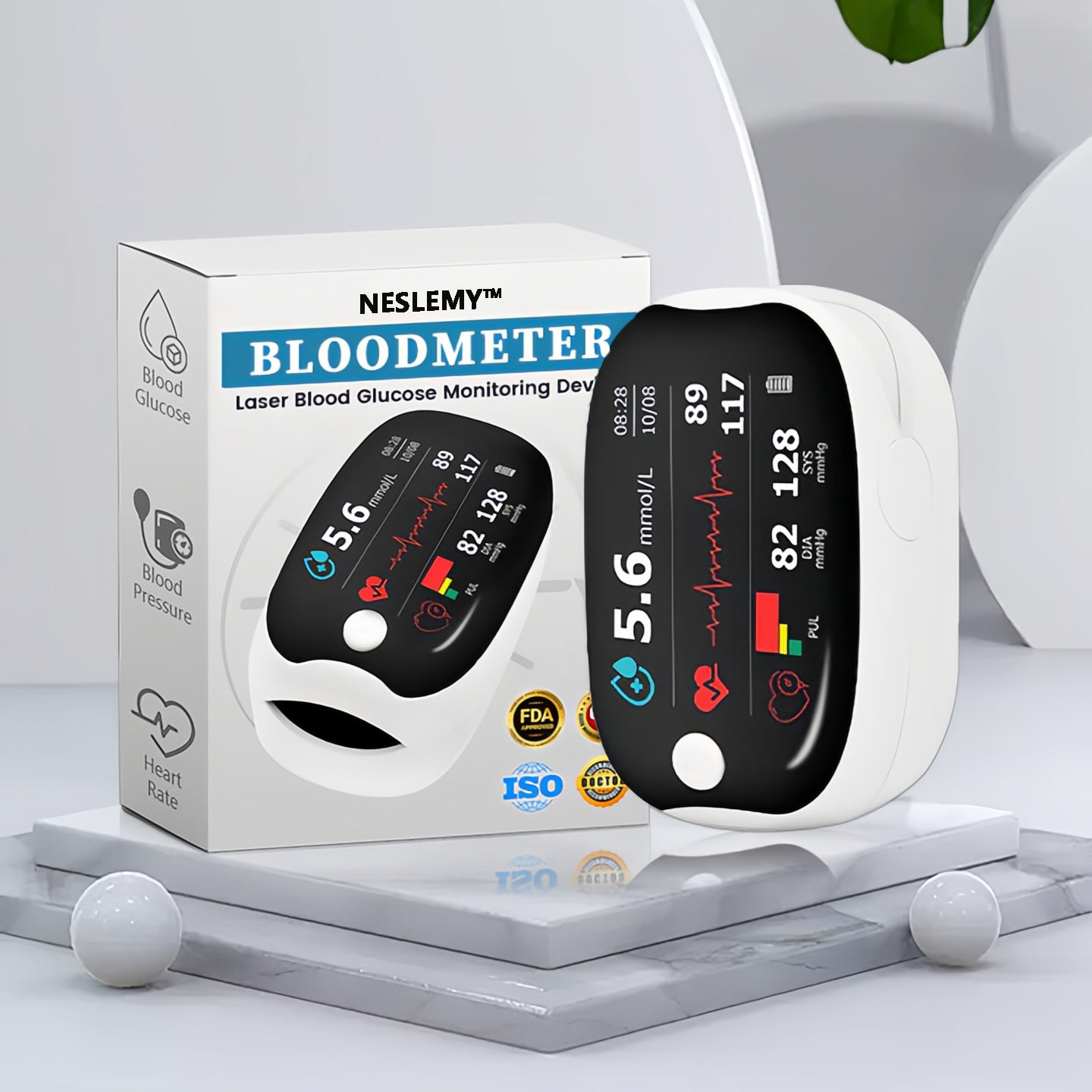 NESLEMY™ Advanced Laser Glucose Monitor – No Pricks, 99.9% Accuracy!🔥